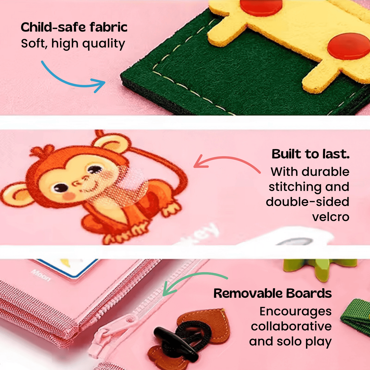 MontariToys™ TravelQuiet Montessori Busy Book