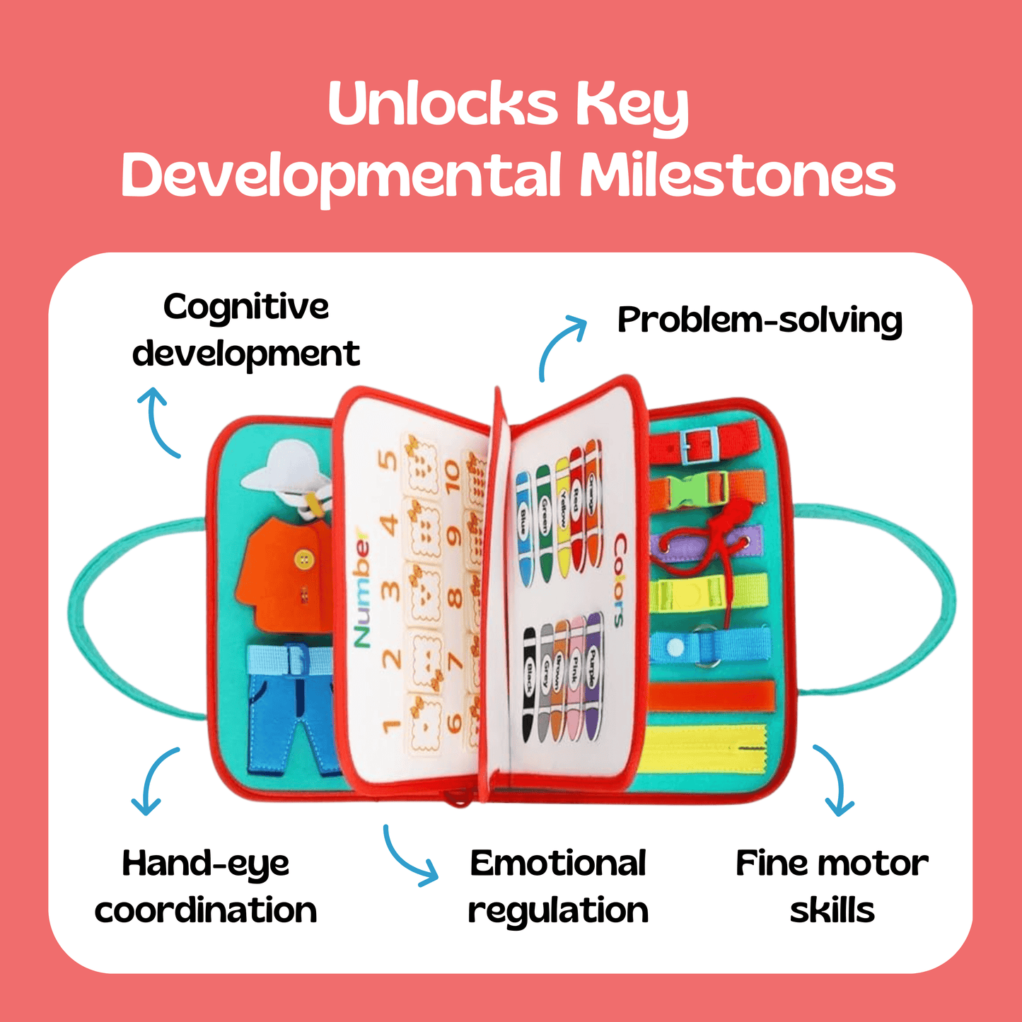 MontariToys™ TravelQuiet Montessori Busy Book