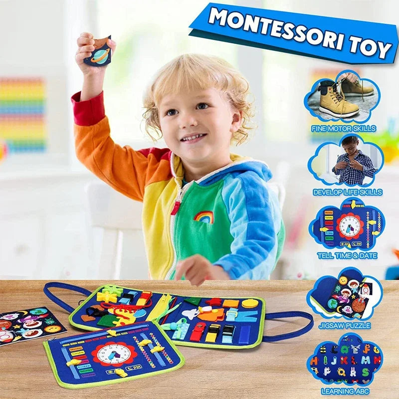 MontariToys™ TravelQuiet Montessori Busy Book