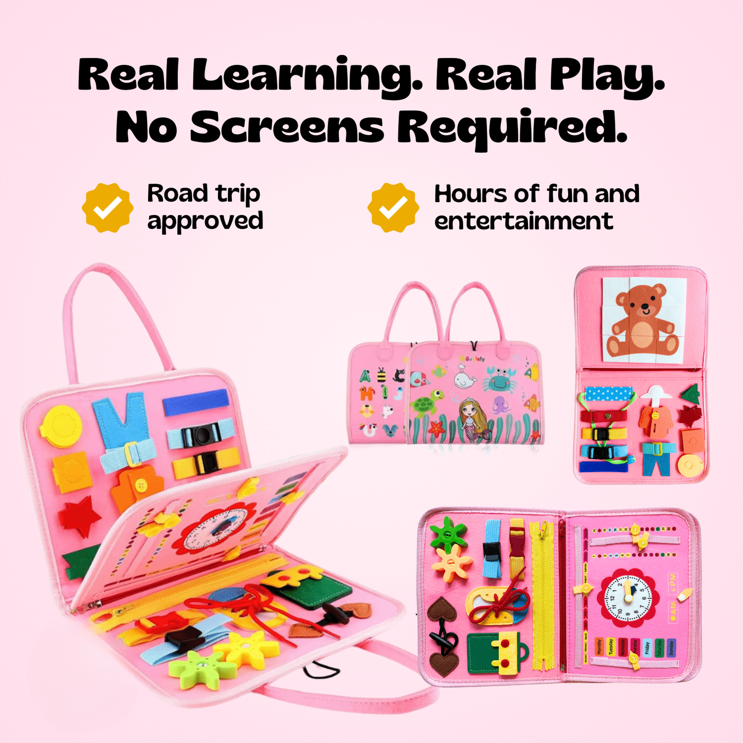 MontariToys™ TravelQuiet Montessori Busy Book